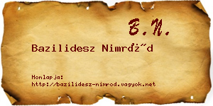 Bazilidesz Nimród névjegykártya